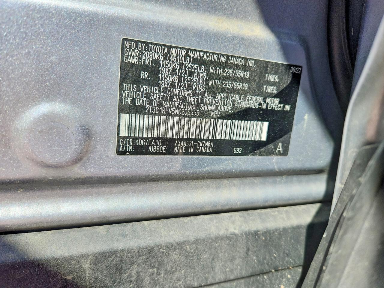 2022 TOYOTA RAV4 XLE PREMIUM photo 25