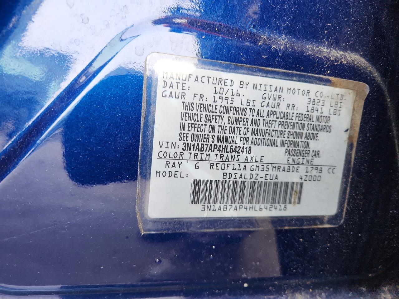 2017 NISSAN SENTRA SV photo 37