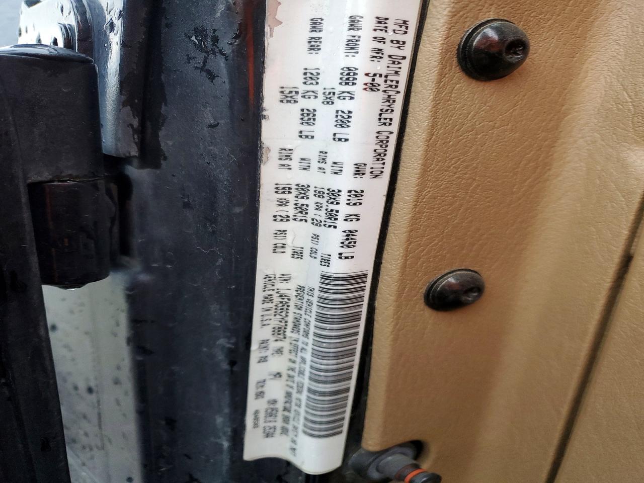 2000 JEEP WRANGLER / TJ SAHARA photo 25