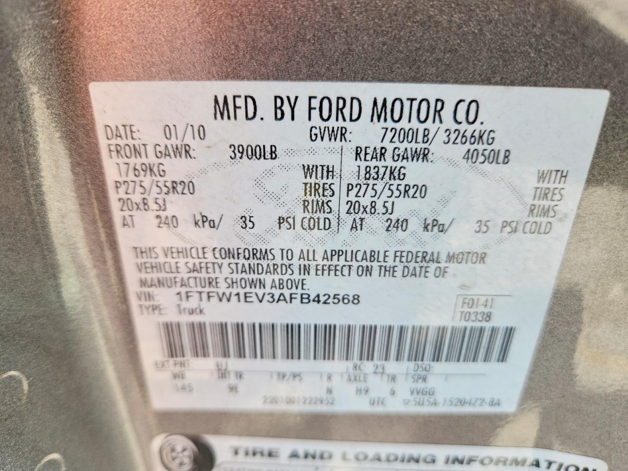 2010 FORD F150 SUPERCREW photo 23