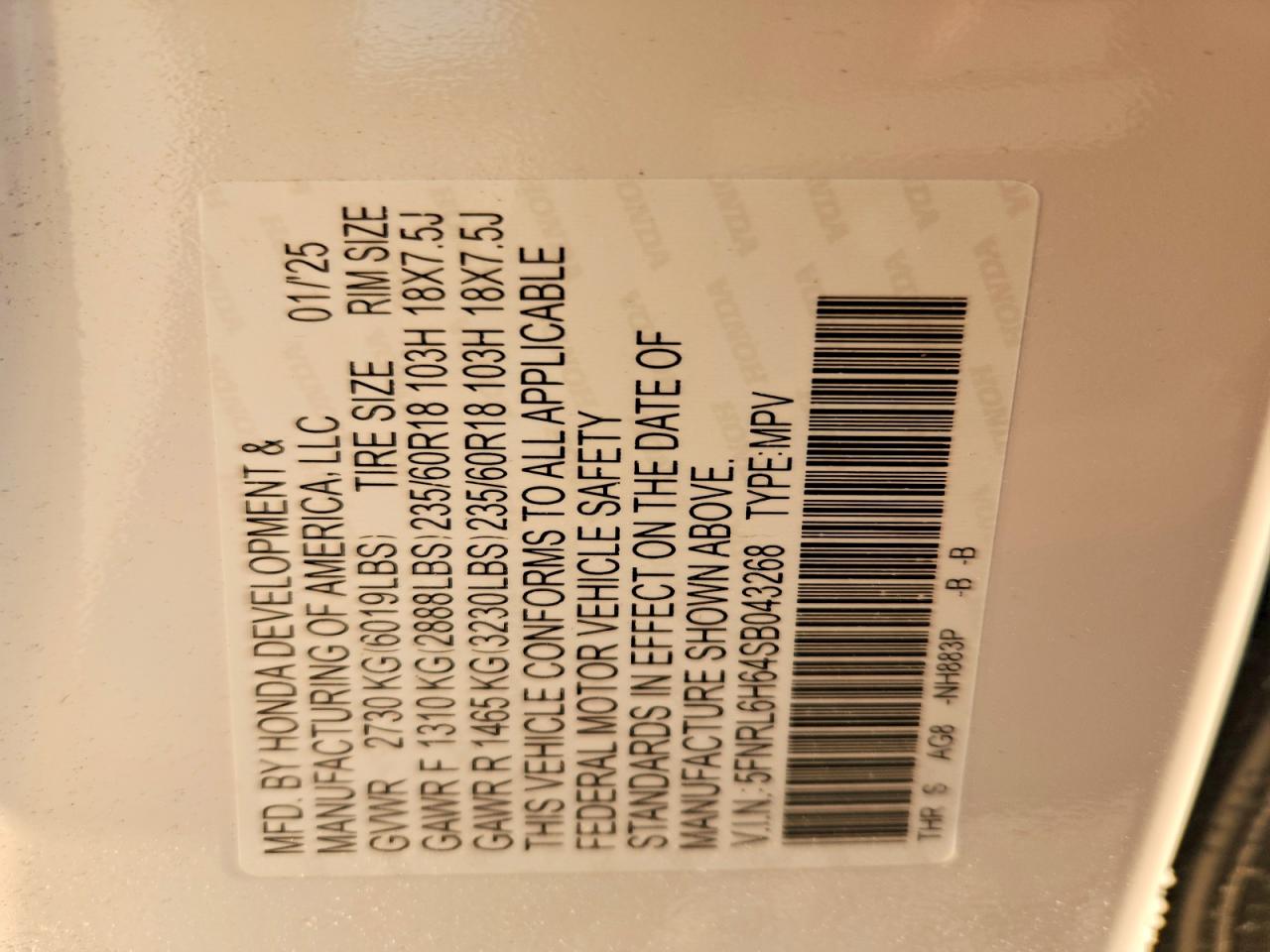 2025 HONDA ODYSSEY EXL photo 40