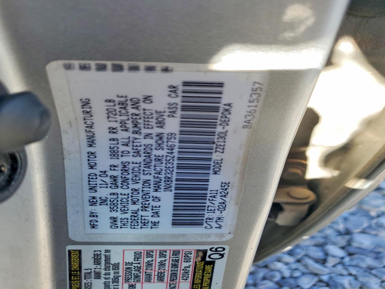2005 TOYOTA COROLLA CE photo 34