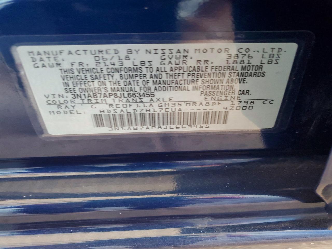 2018 NISSAN SENTRA SV photo 25