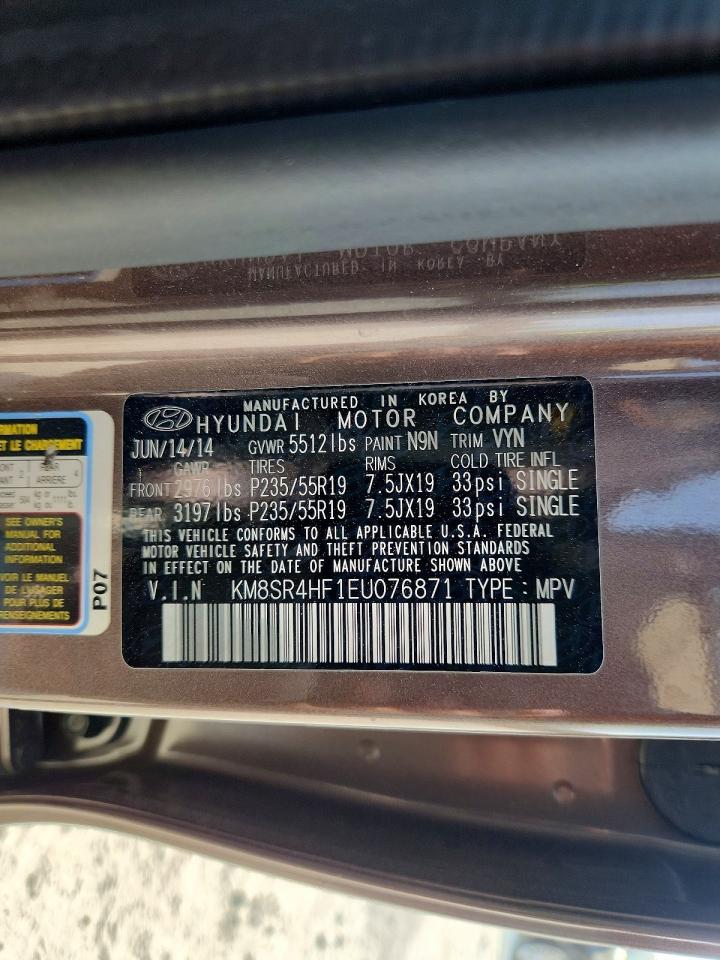 2014 HYUNDAI SANTA FE LIMITED photo 40
