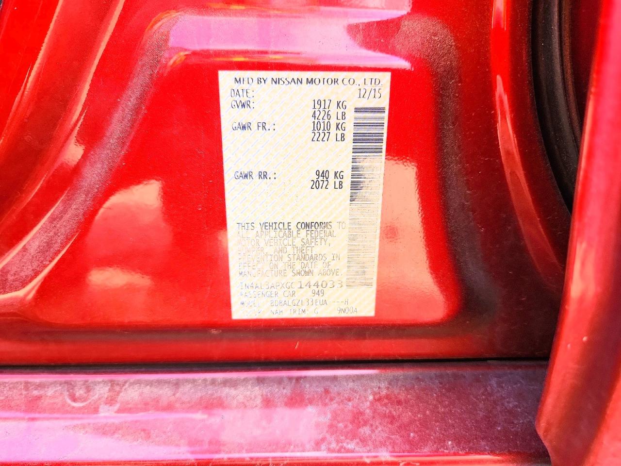 2016 NISSAN ALTIMA 2.5 S photo 25
