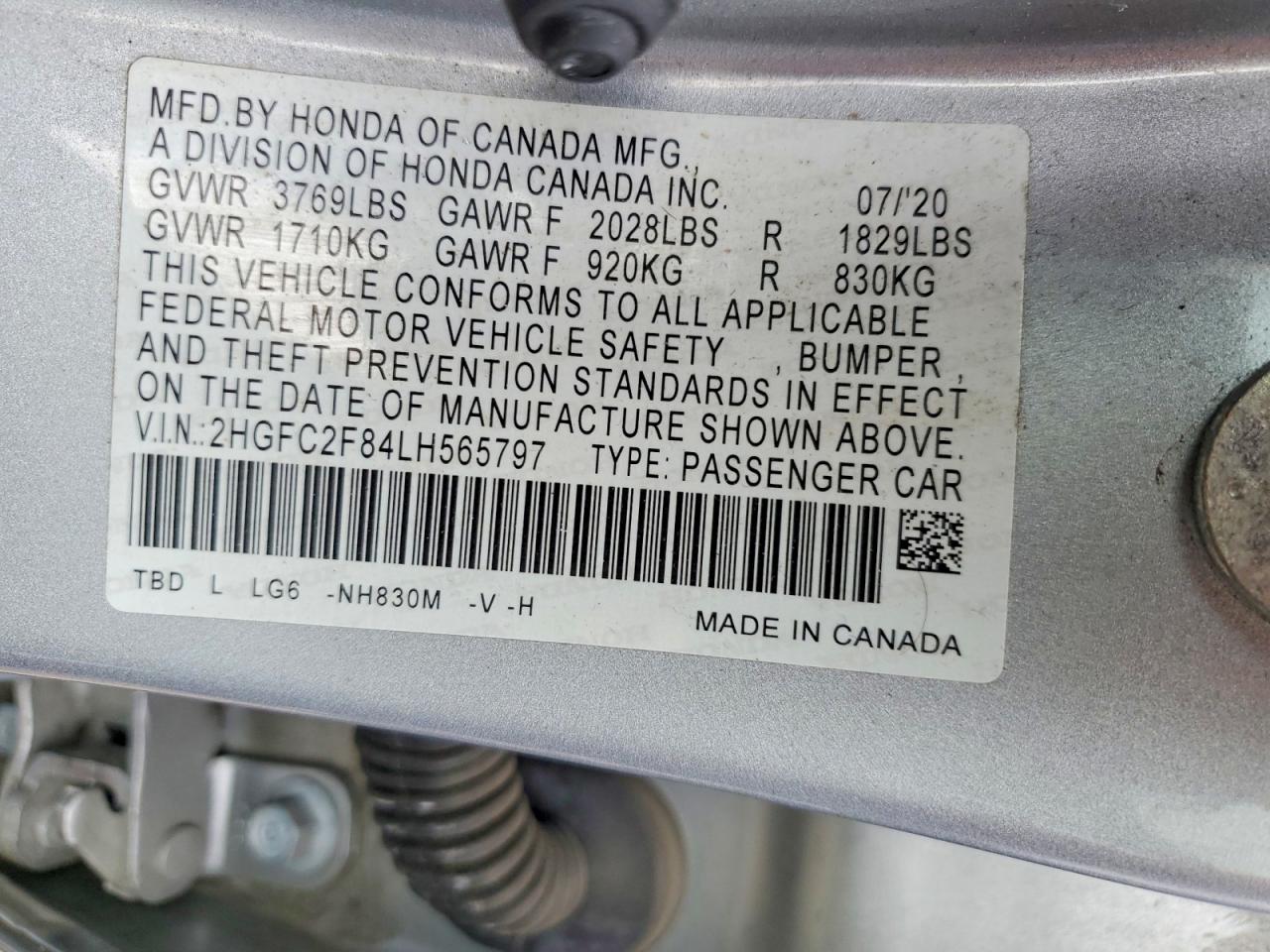 2020 HONDA CIVIC SPORT photo 23