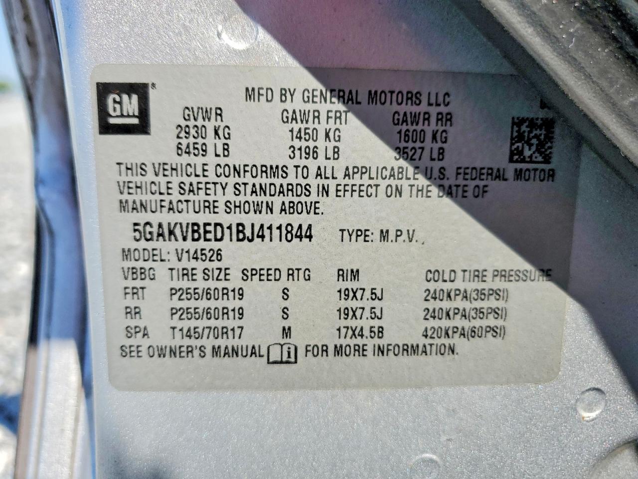 2011 BUICK ENCLAVE CXL photo 25