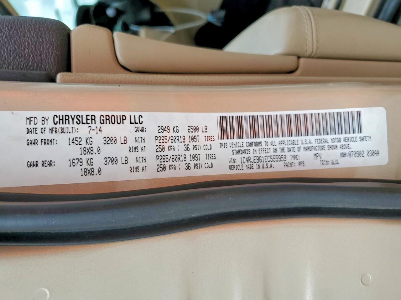 2014 JEEP GRAND CHEROKEE LIMITED photo 27