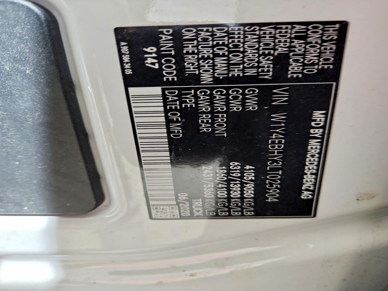2020 MERCEDES BENZ SPRINTER 2500 UTILITY / SERVICE VAN photo 12