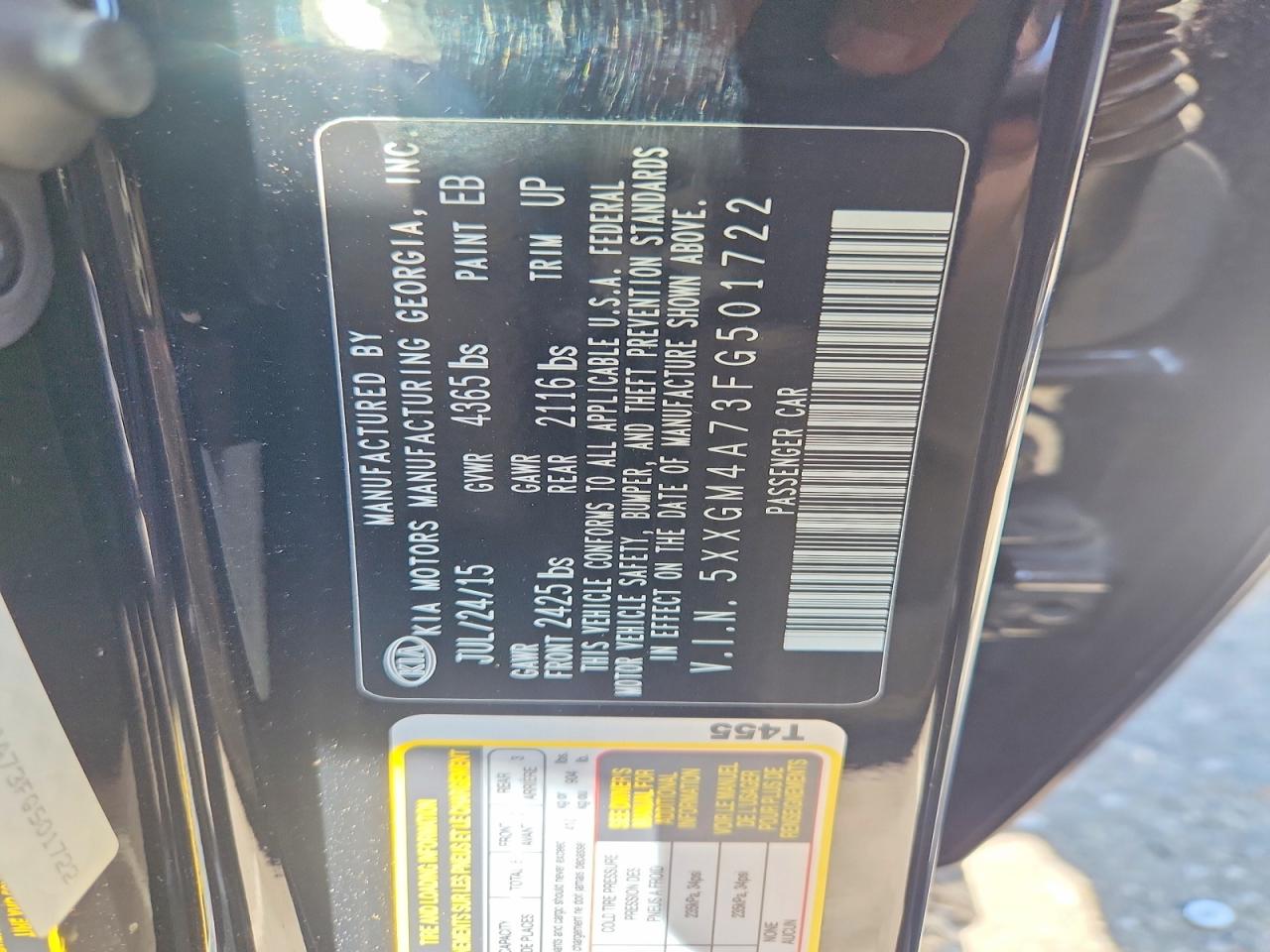 2015 KIA OPTIMA LX photo 23