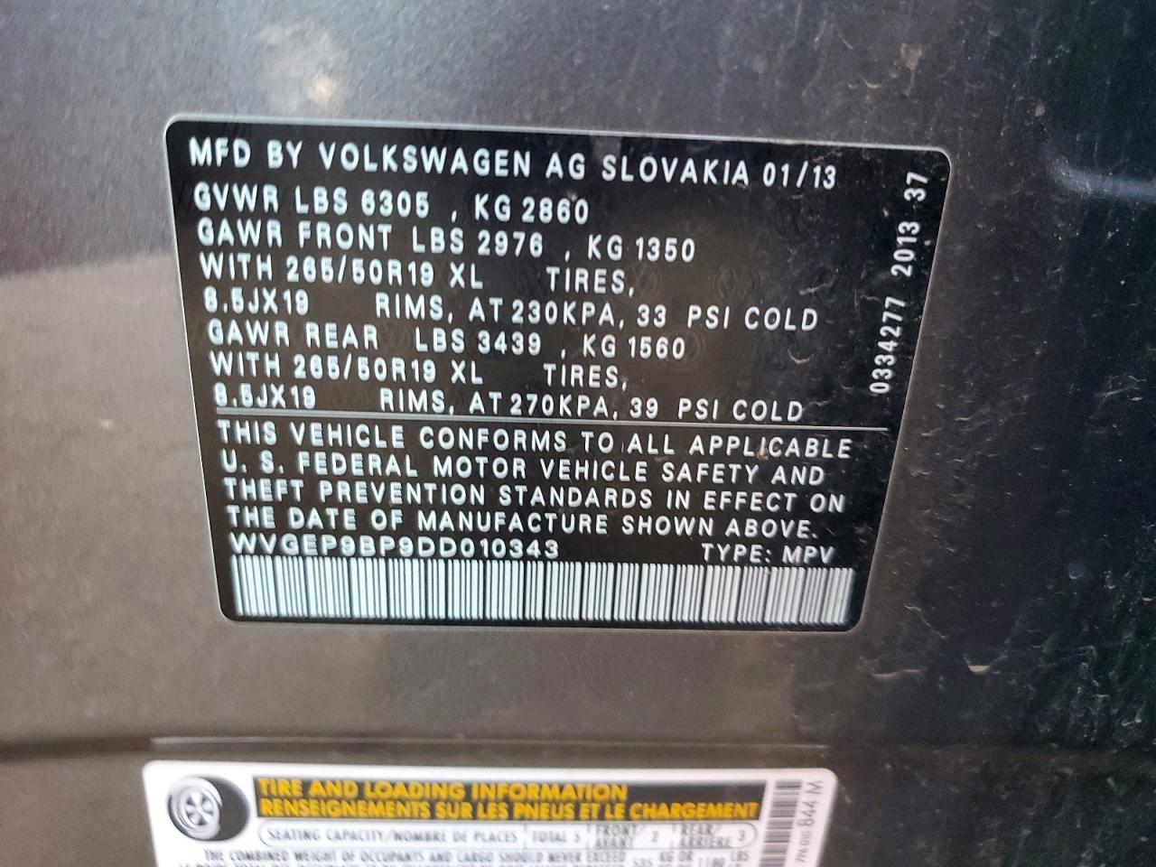 2013 VOLKSWAGEN TOUAREG V6 TDI photo 25