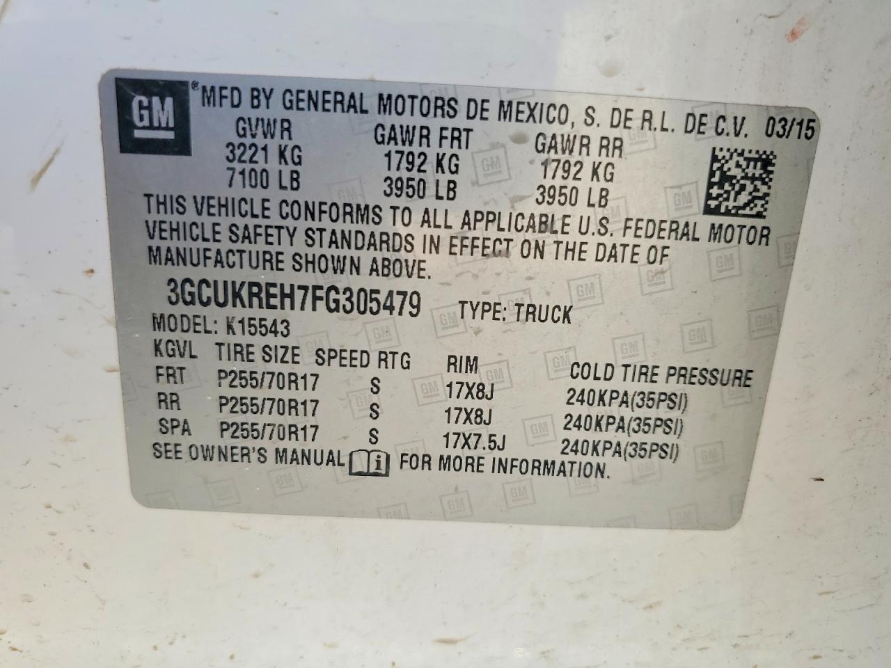 2015 CHEVROLET SILVERADO K1500 LT photo 12