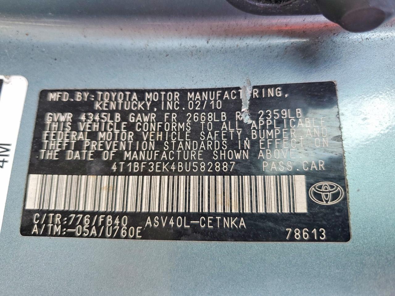 2011 TOYOTA CAMRY LE photo 37