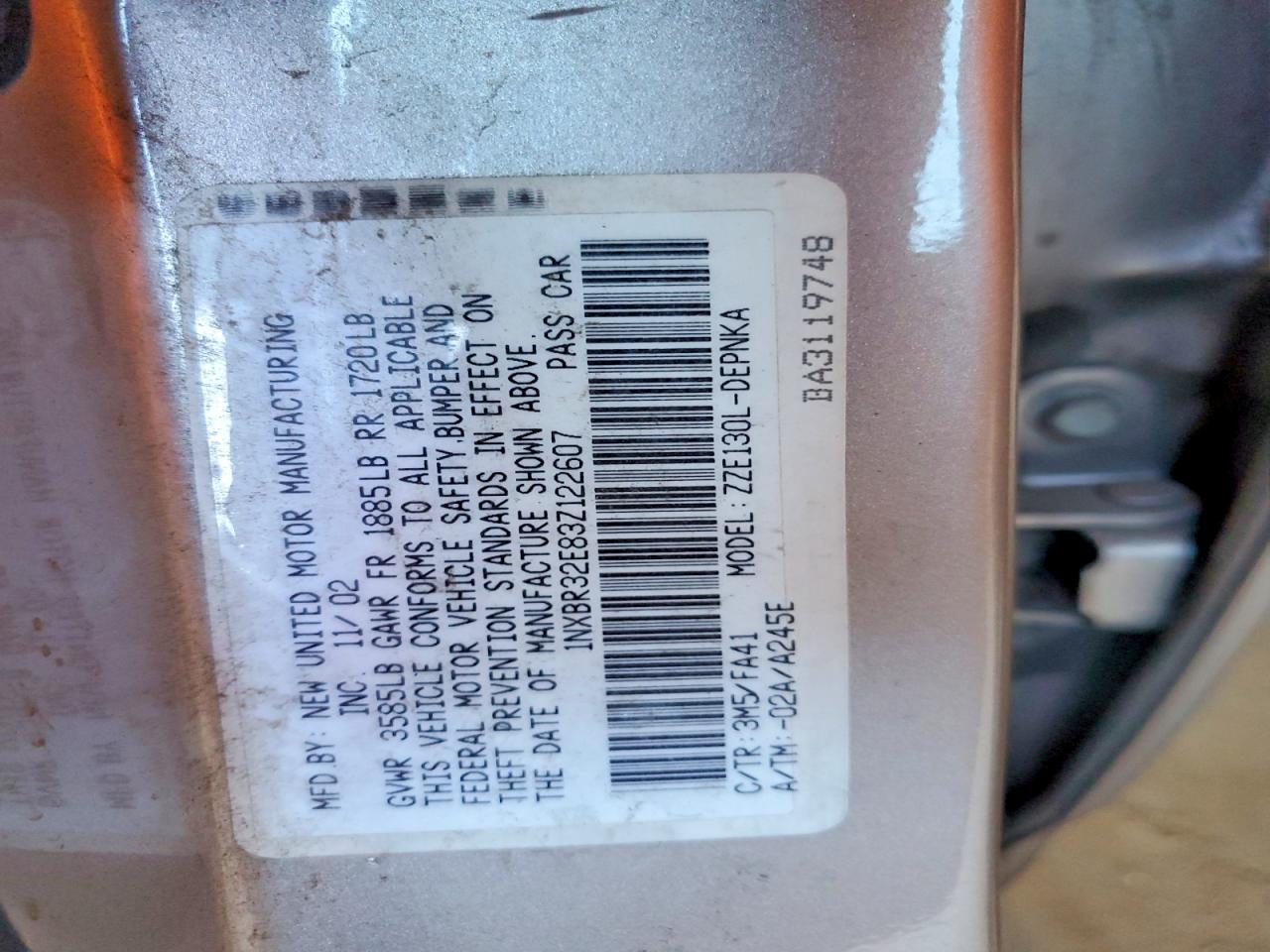 2003 TOYOTA COROLLA LE photo 34