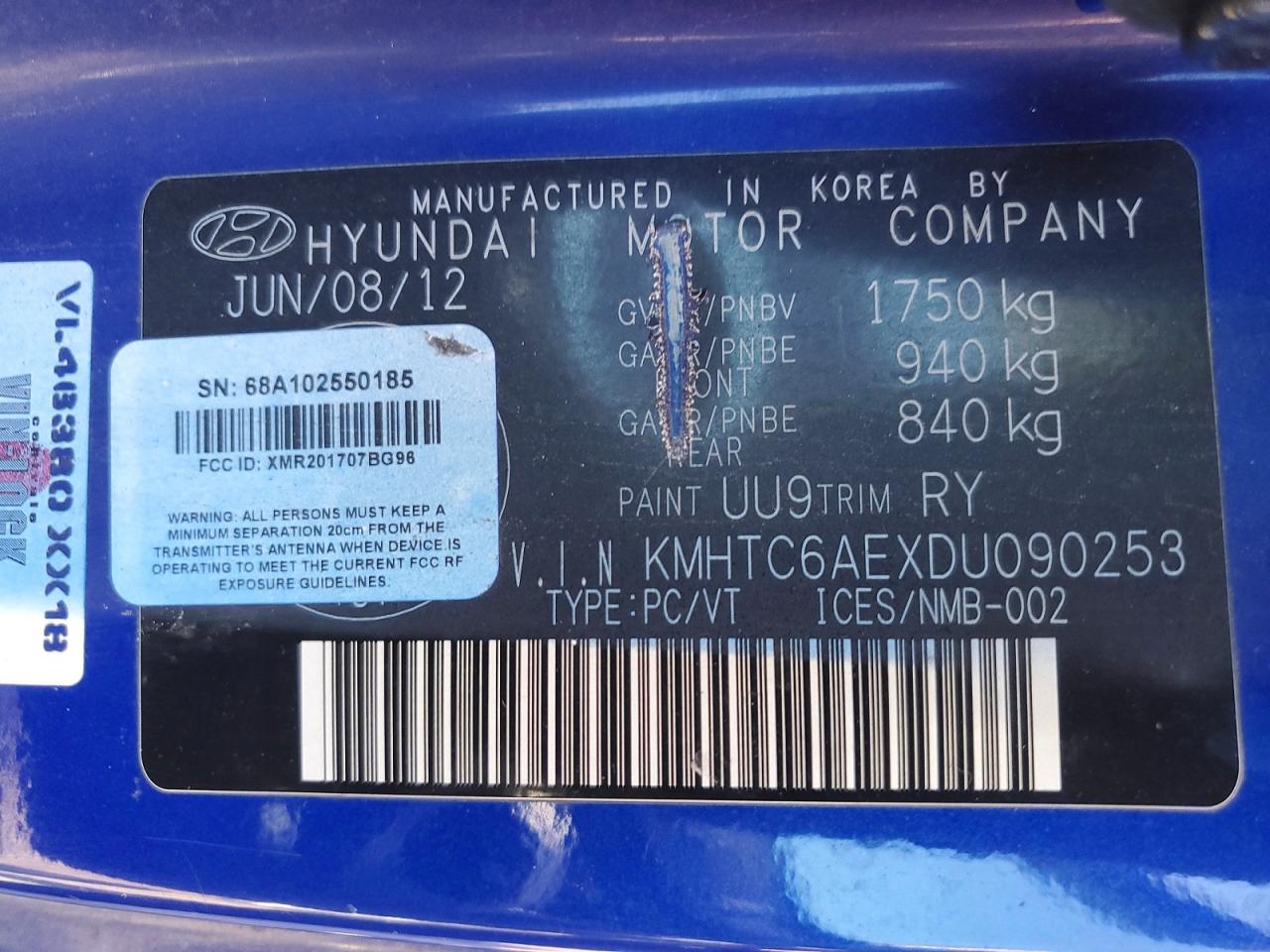2013 HYUNDAI VELOSTER TURBO photo 23