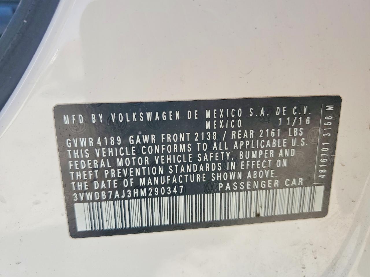 2017 VOLKSWAGEN JETTA SE photo 37