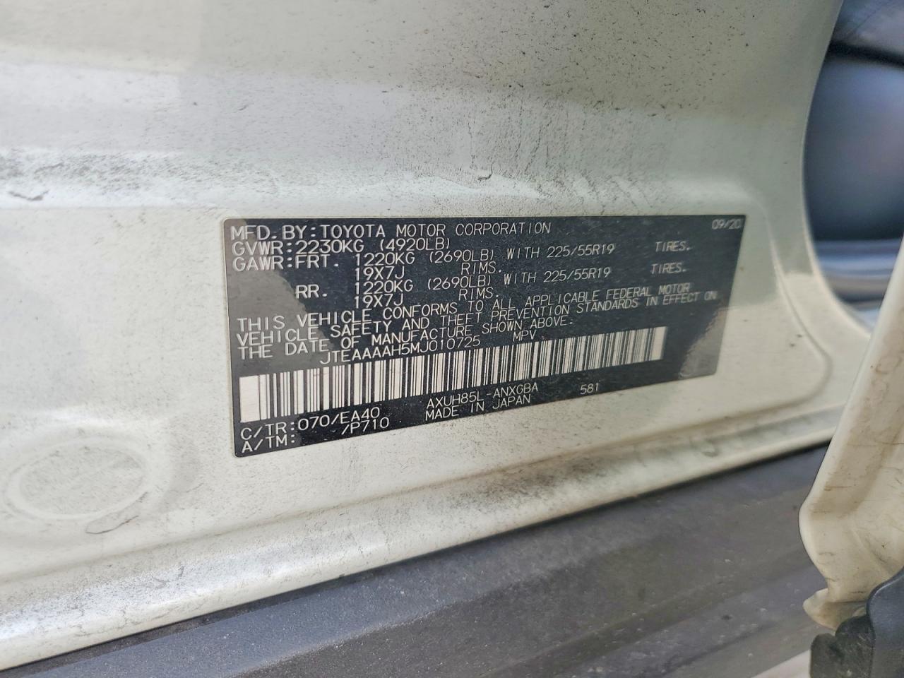 2021 TOYOTA VENZA XLE photo 27