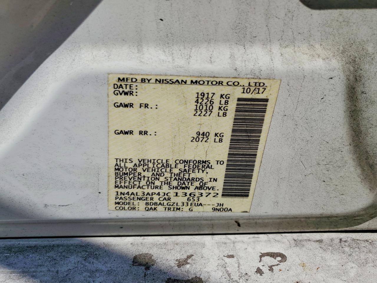 2018 NISSAN ALTIMA 2.5 S photo 34