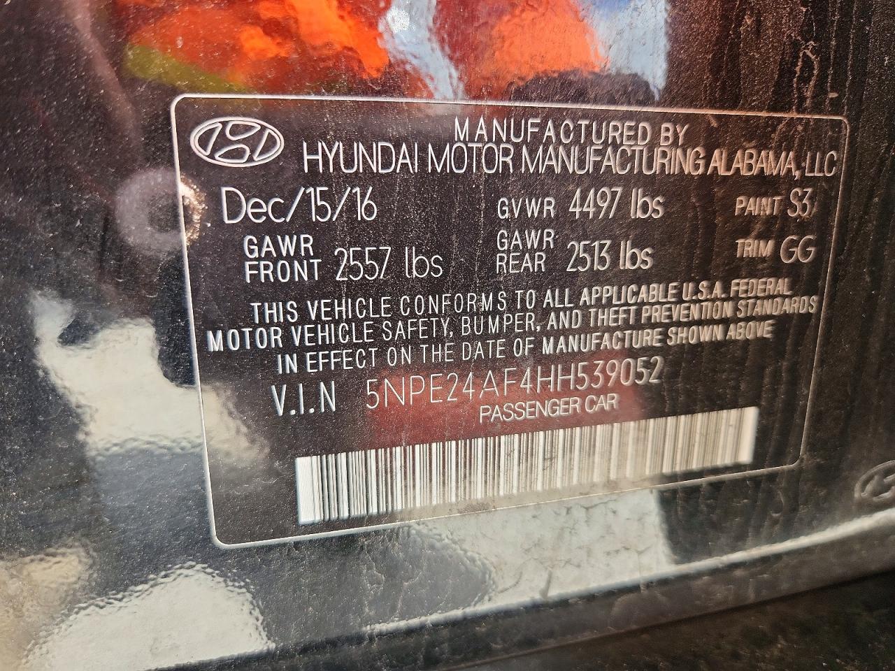 2017 HYUNDAI SONATA SE photo 34