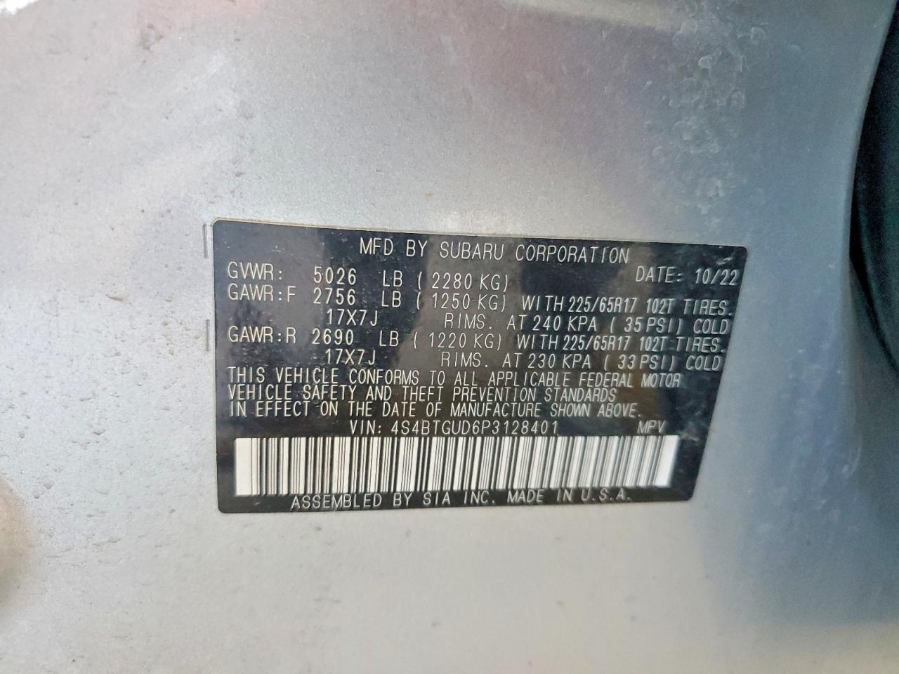 2023 SUBARU OUTBACK WILDERNESS photo 40