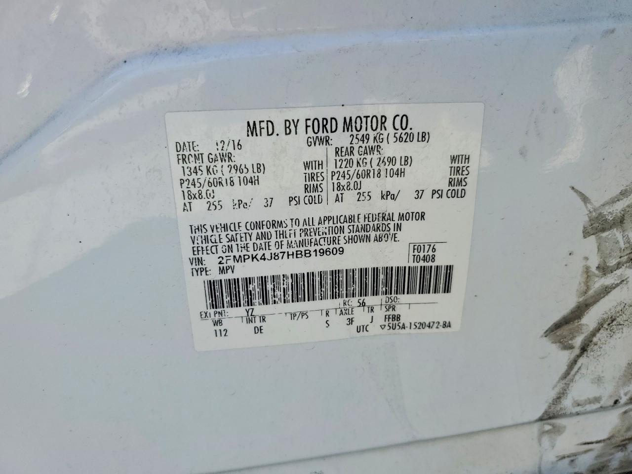 2017 FORD EDGE SEL photo 23