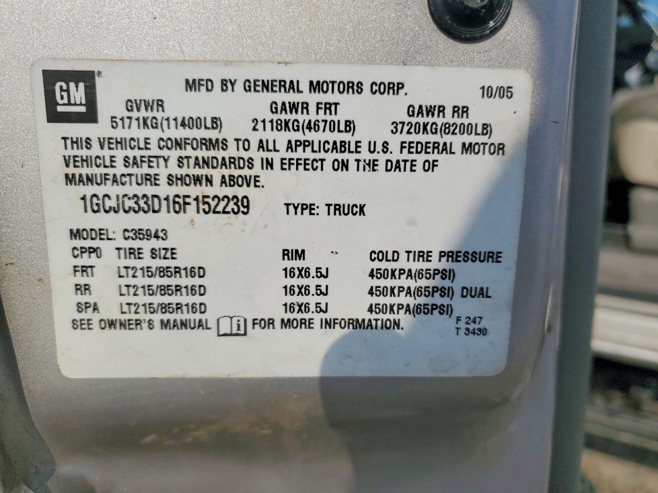 2006 CHEVROLET SILVERADO C3500 photo 37