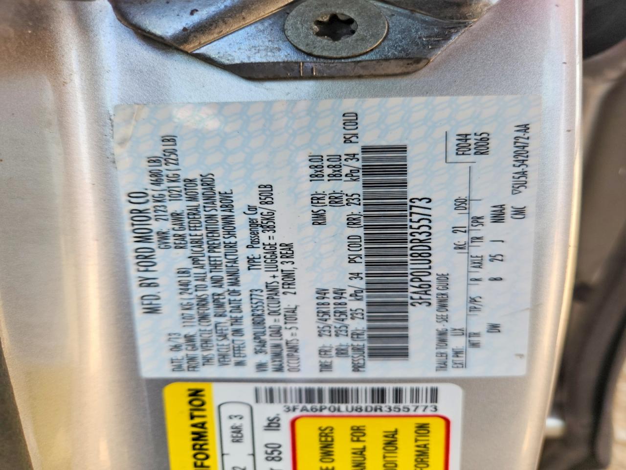2013 FORD FUSION SE HYBRID photo 12