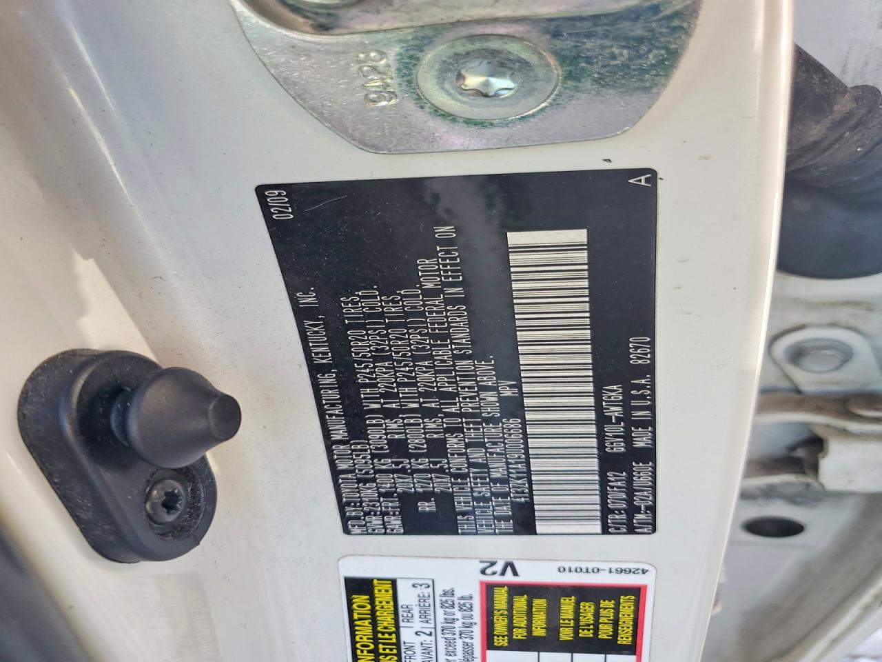 2009 TOYOTA VENZA FWD V6 photo 23