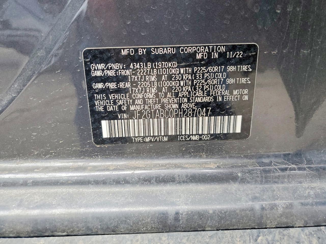 2023 SUBARU CROSSTREK photo 34