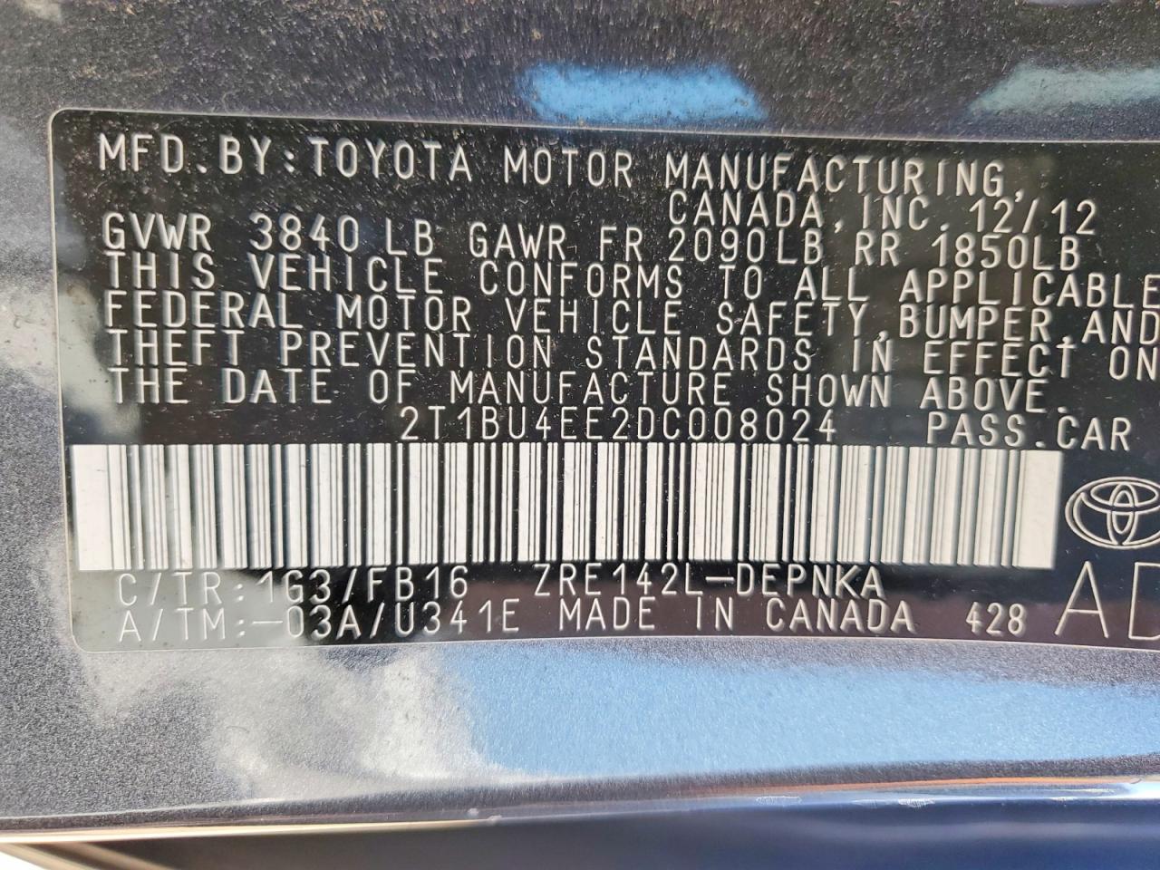 2013 TOYOTA COROLLA LE photo 23