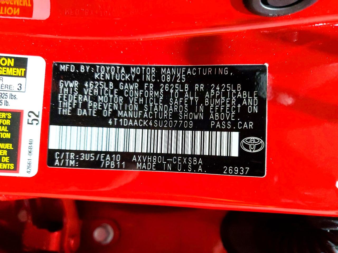 2025 TOYOTA CAMRY SE photo 12