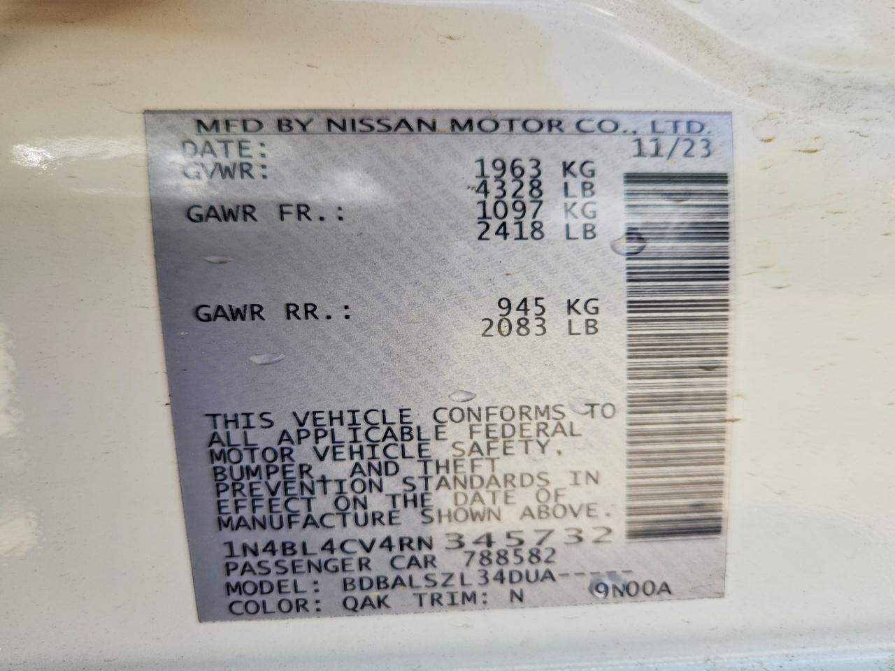 2024 NISSAN ALTIMA 2.5 SR photo 34