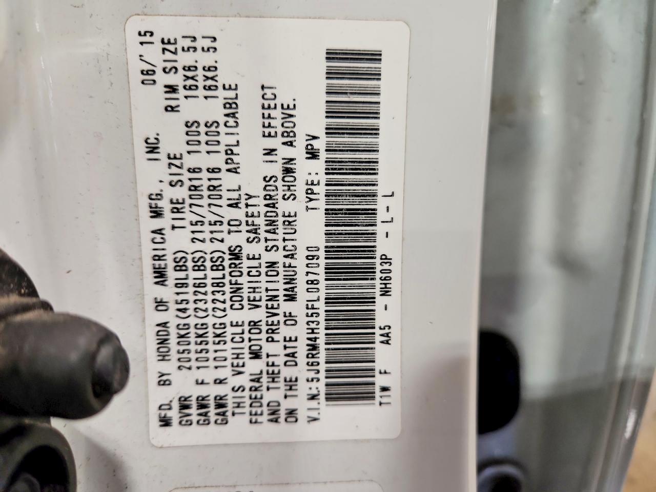 2015 HONDA CR-V LX photo 40
