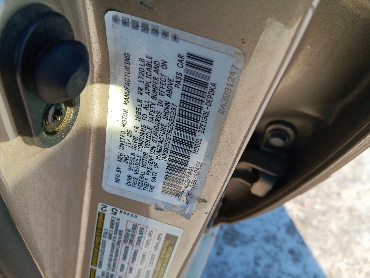 2006 TOYOTA COROLLA CE photo 23