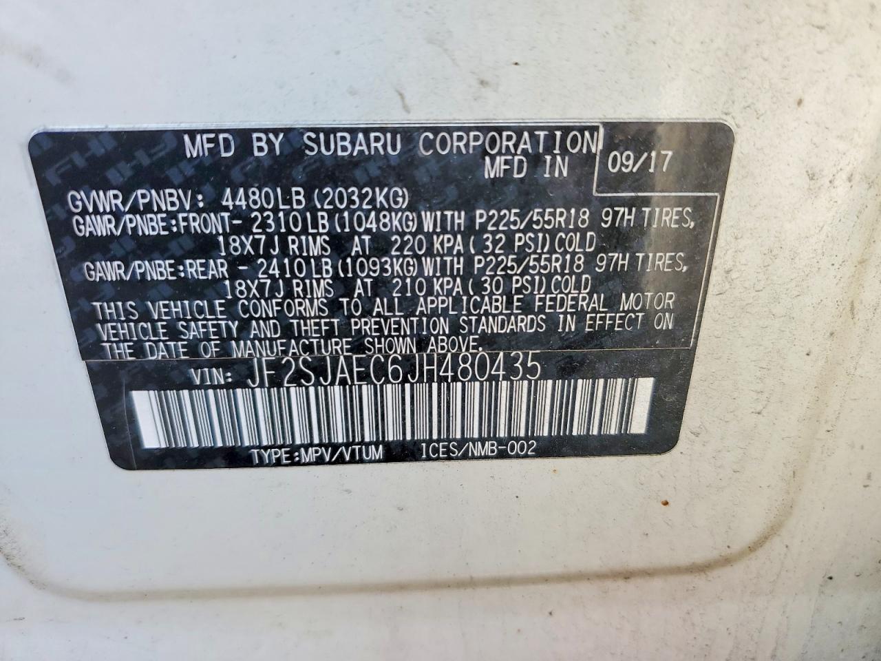 2018 SUBARU FORESTER 2.5I PREMIUM photo 34