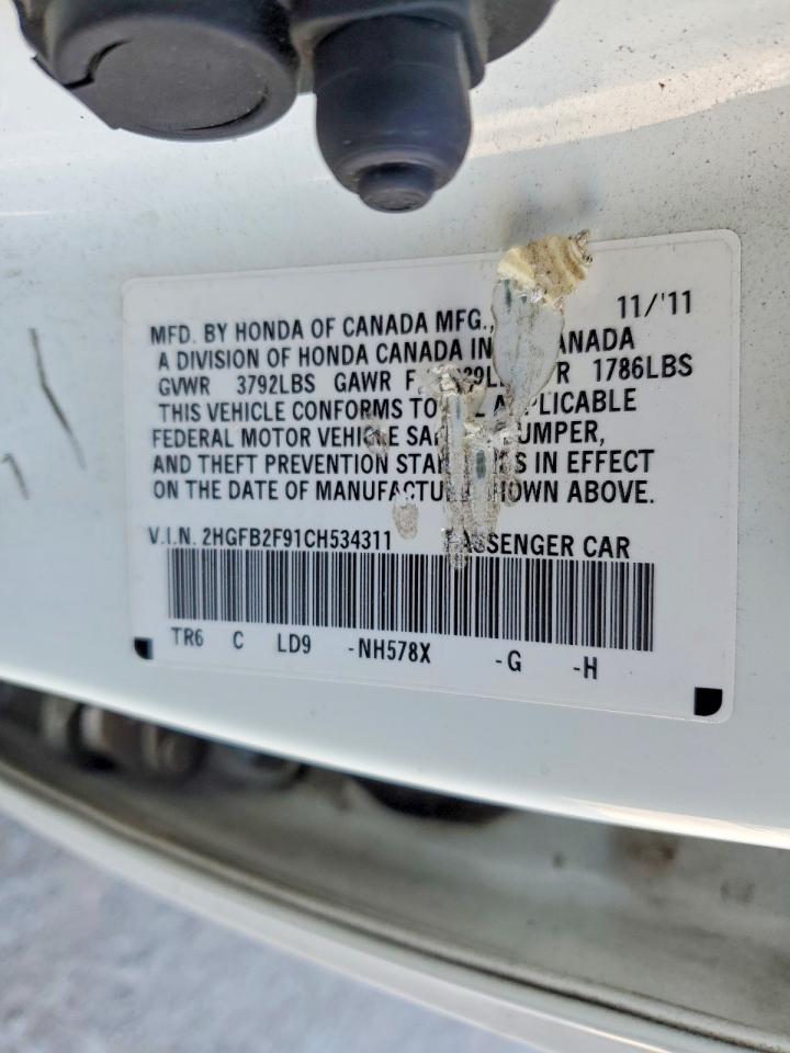 2012 HONDA CIVIC EXL photo 12