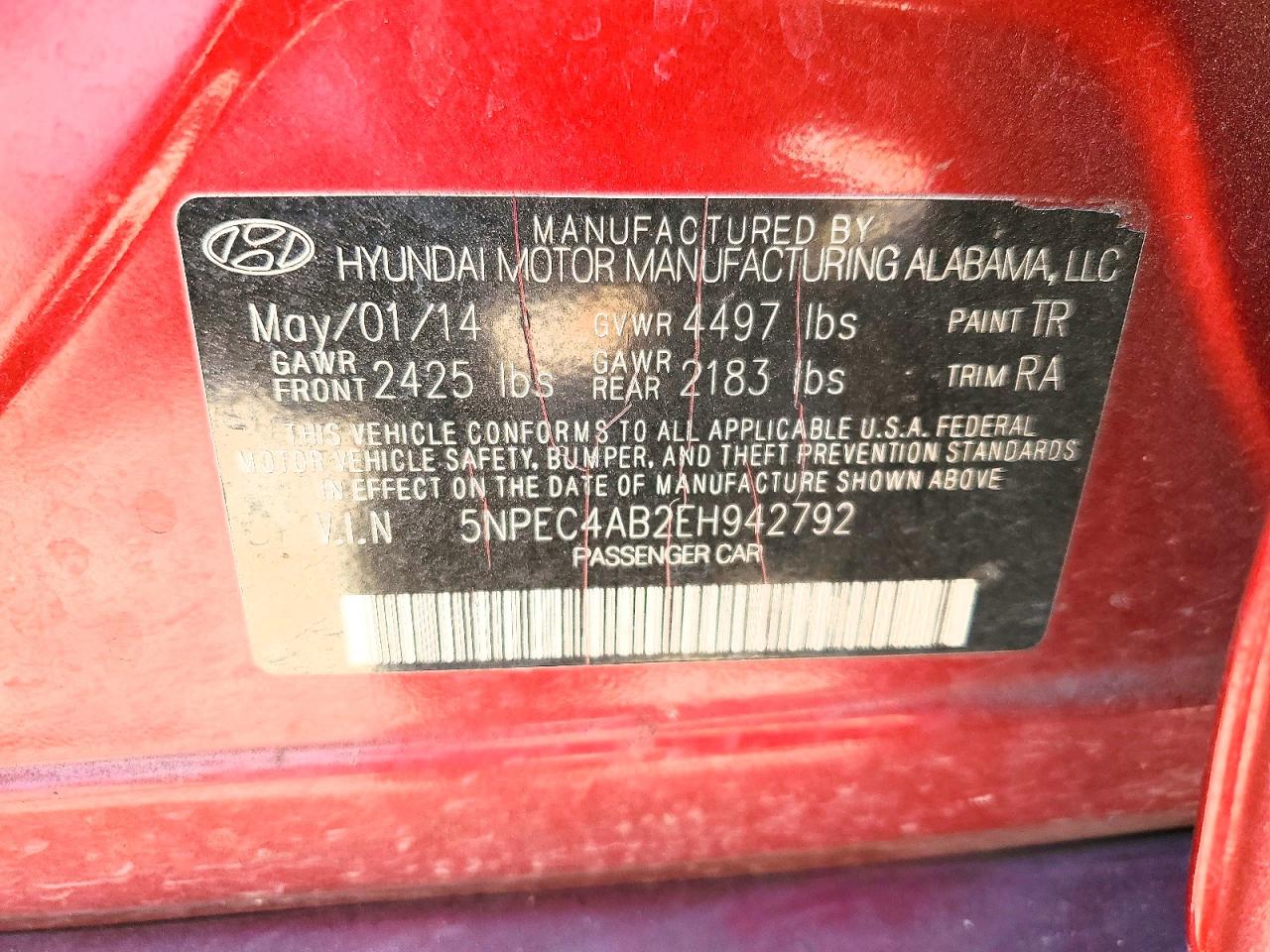 2014 HYUNDAI SONATA LIMITED 2.0T photo 12