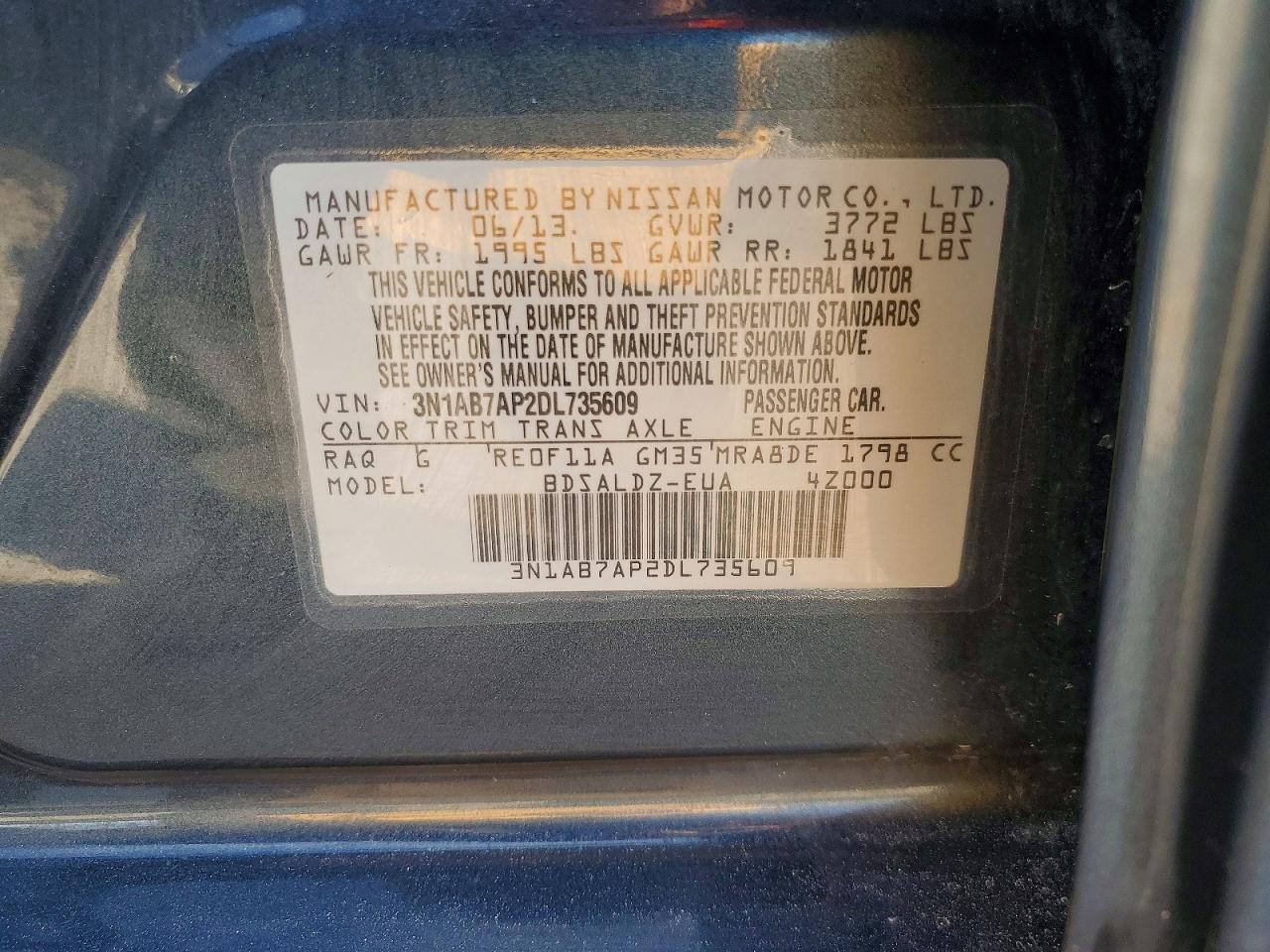 2013 NISSAN SENTRA S photo 23