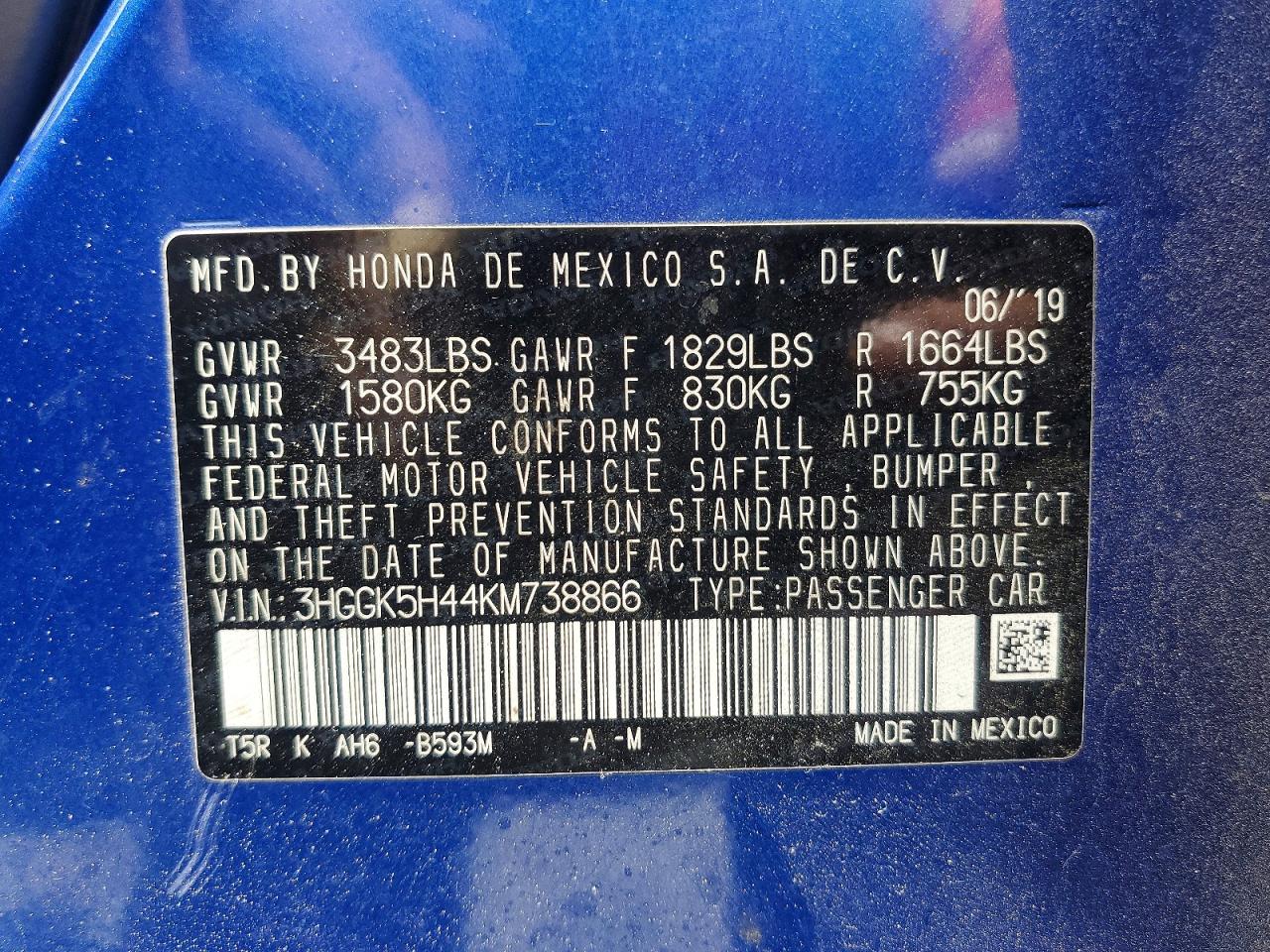 2019 HONDA FIT photo 13