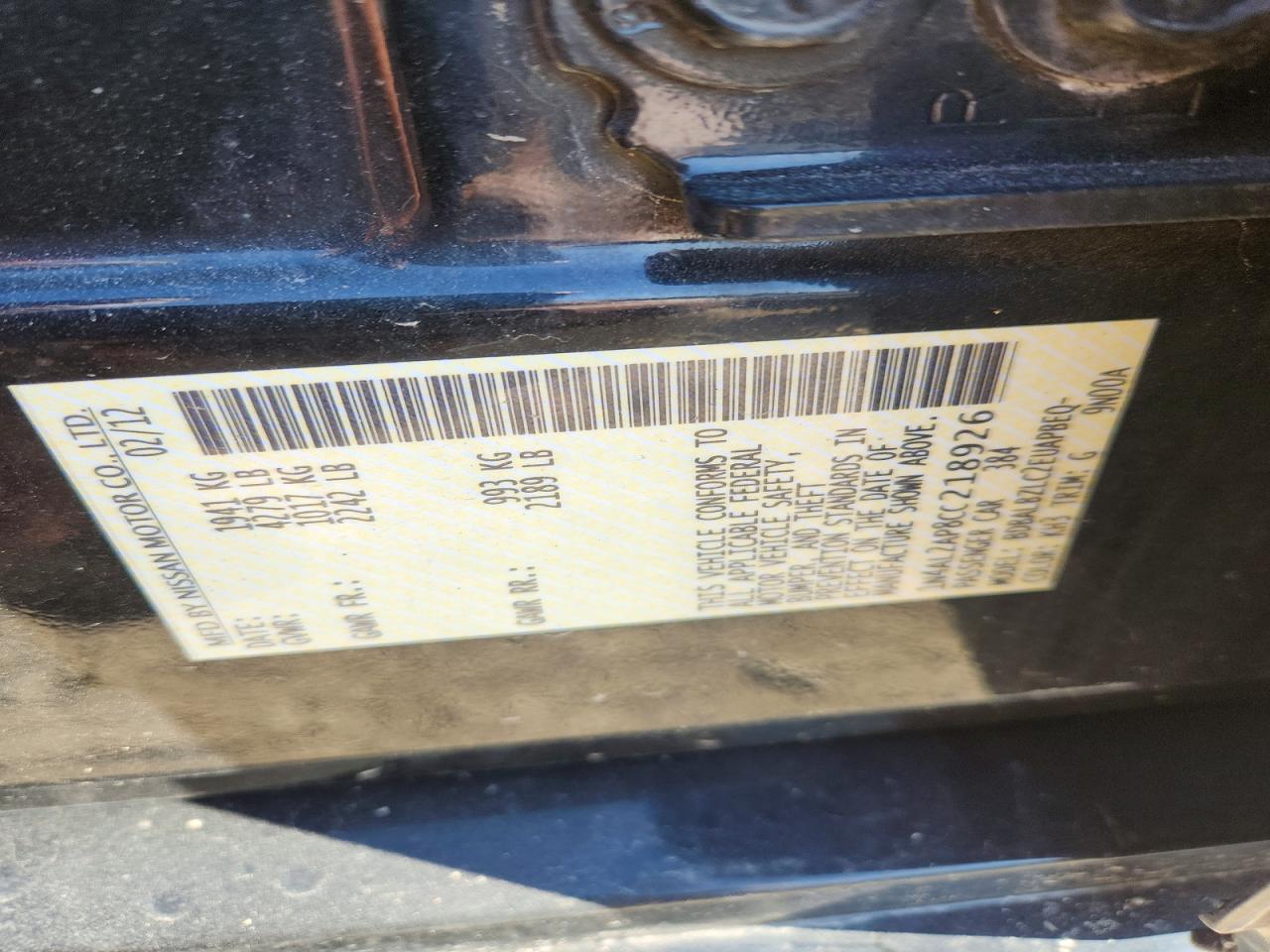 2012 NISSAN ALTIMA 2.5 photo 23