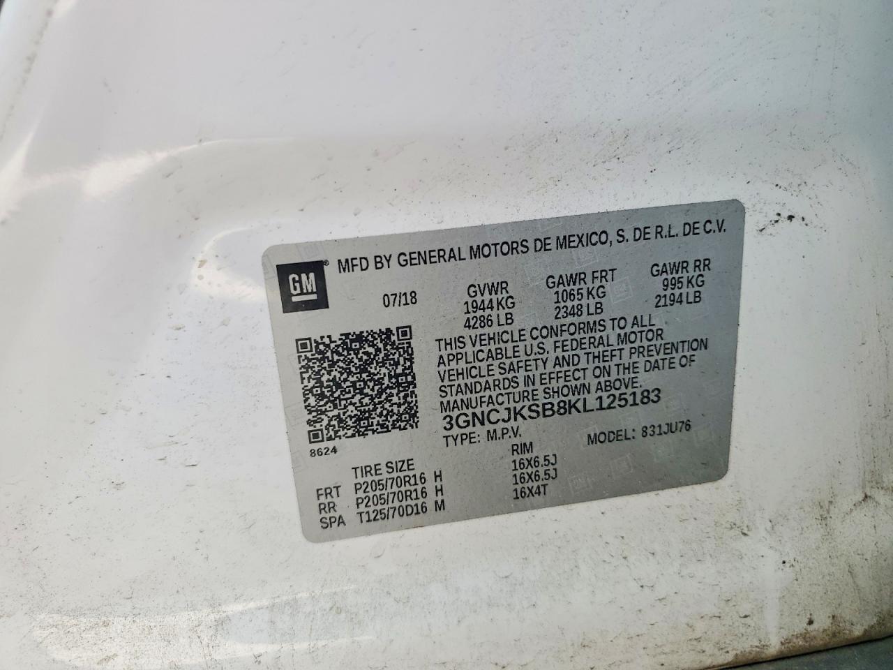 2019 CHEVROLET TRAX LS photo 25