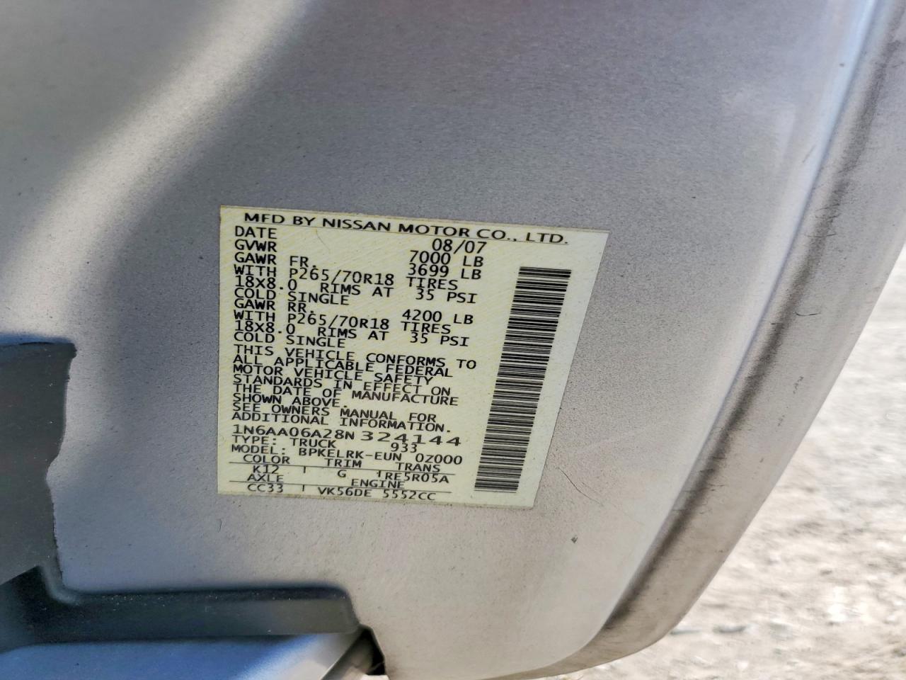 2008 NISSAN TITAN XE photo 25