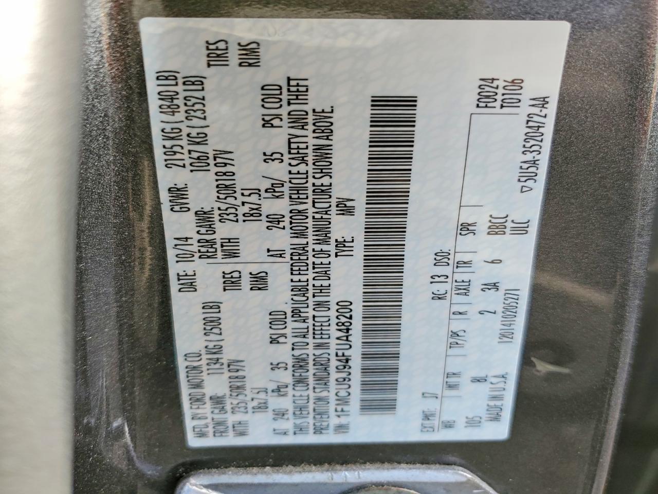 2015 FORD ESCAPE TITANIUM photo 23