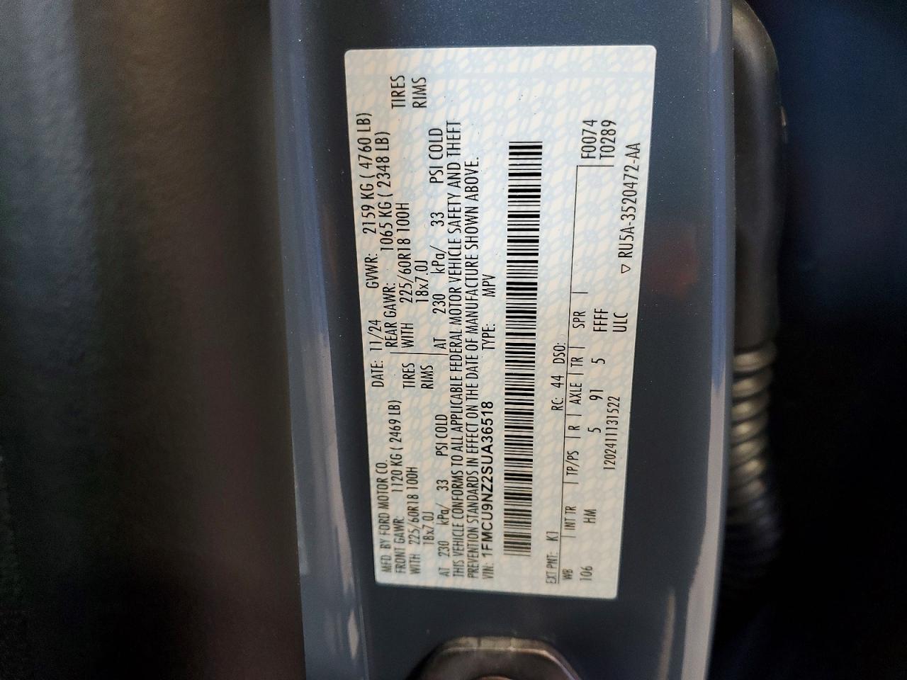 2025 FORD ESCAPE ST LINE SELECT photo 25