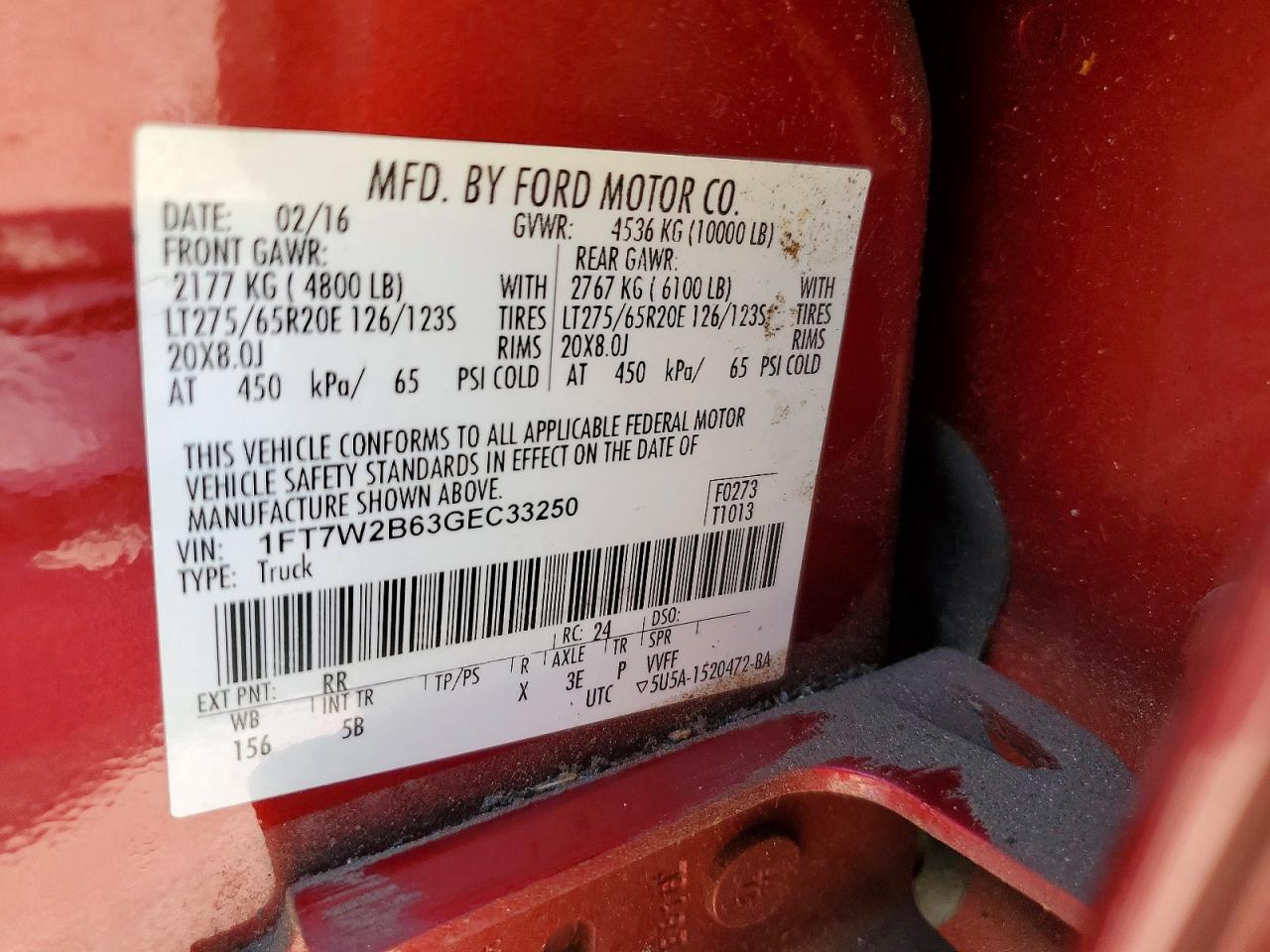 2016 FORD F250 SUPER DUTY photo 23