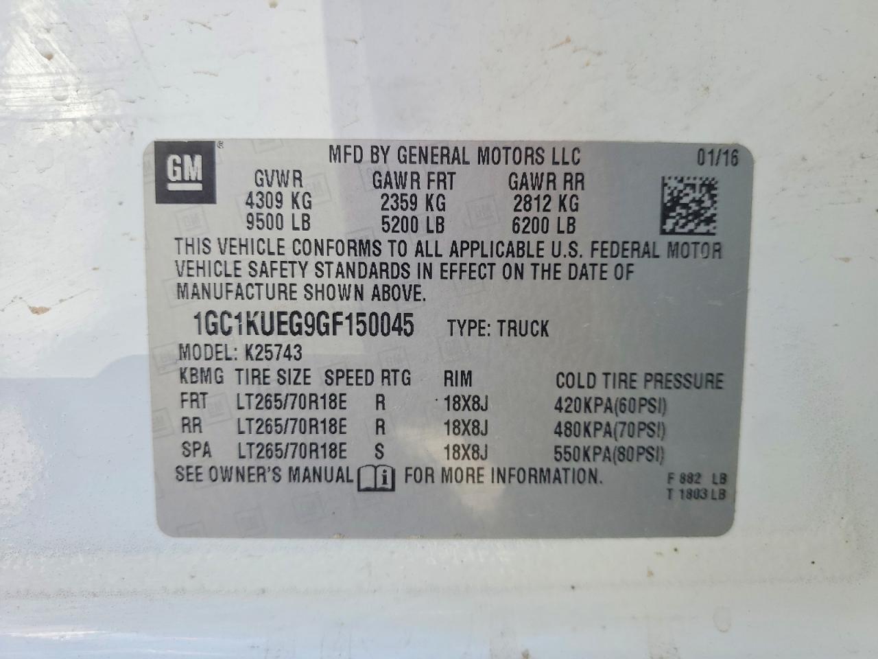 2016 CHEVROLET SILVERADO K2500 HEAVY DUTY photo 34