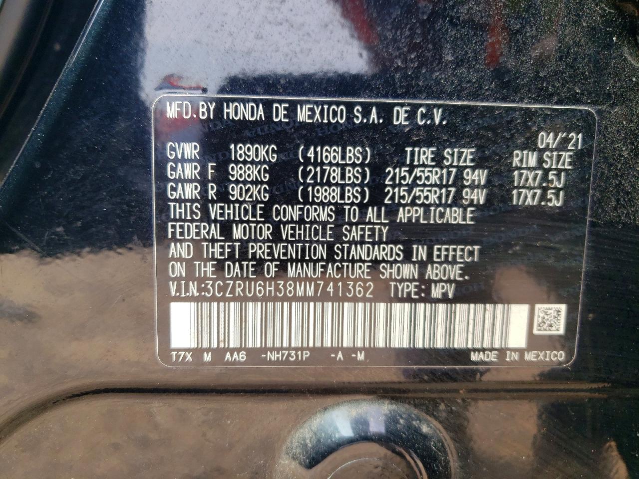 2021 HONDA HR-V photo 25