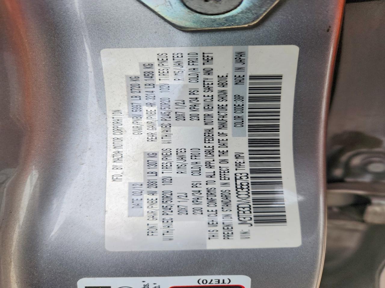 2012 MAZDA CX-9 photo 25