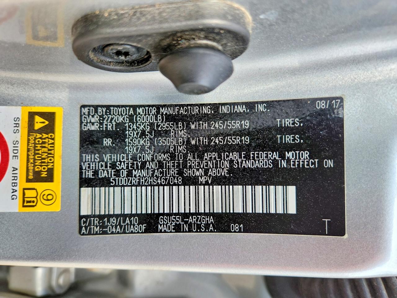 2017 TOYOTA HIGHLANDER LIMITED photo 14