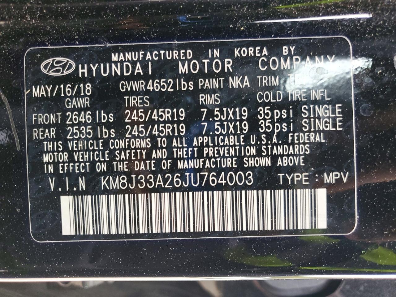 2018 HYUNDAI TUCSON VALUE photo 40